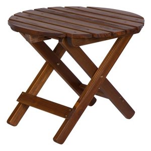 lot 5050 image: Shine Company Solid Wood Adirondack Round Folding Table