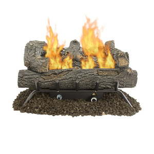 lot 5093 image: Pleasant Hearth Southern Oak Vent Free Gas Log Set