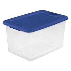 lot 5090 image: Sterilite Clear Storage Boxes (3 COUNT)
