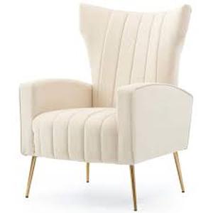 lot 5164 image: KINWELL Fabric Contemporary Tufted Back Accent Dining Chair