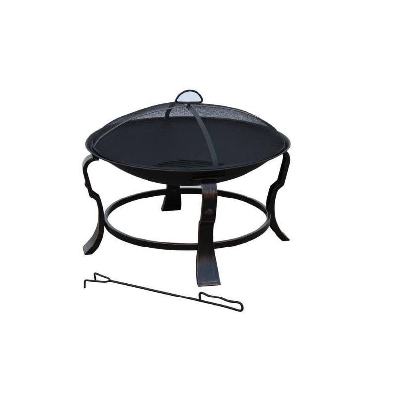 lot 3760 image: Hampton Bay Ashmore Round Steel Fire Pit