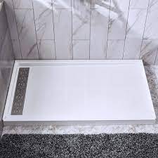 lot 4965 image: WOODBRIDGE Cedaredge Single Threshold Left Drain Shower Pan