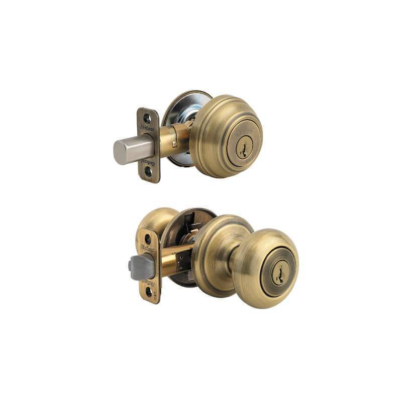lot 1650 image: Kwikset 991 Juno Keyed Entry Knob &amp Singe Cylinder Deadbolt Combo