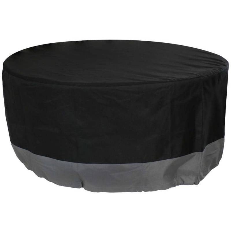lot 6558 image: Sunnydaze Round 2-Tone Outdoor Fire Pit Cover