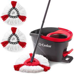 lot 9846 image: O-Cedar EasyWring Microfiber Spin Mop &amp Bucket Floor Cleaning System