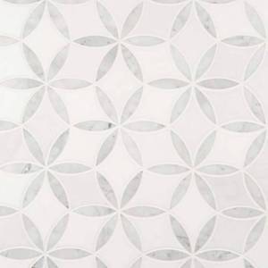 lot 9861 image: MSI La Fleur Polished Marble Mosaic Tile SINGLE Case