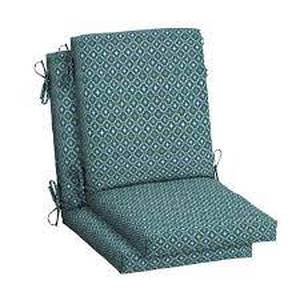 lot 9845 image: Arden Selections Alana Tile High Back Patio Dining Chair Cushions (2 COUNT)