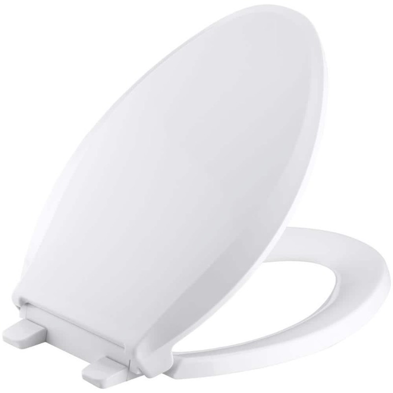 lot 6214 image: Kohler Cachet Quiet-Close�� with Grip-Tight Elongated Toilet Seat, White