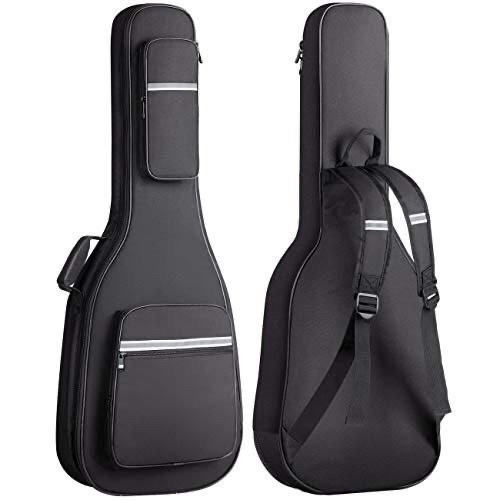 lot 5706 image: Cahaya Electric Guitar Bag Premium Padded Gig Bag Soft Case 0.5inch Thick Padding with Reflective Bands CY0201