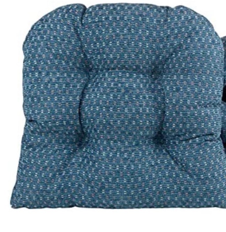 lot 5724 image: Klear Vu Raindrop Universal Non-Slip Dining Chair Cushions