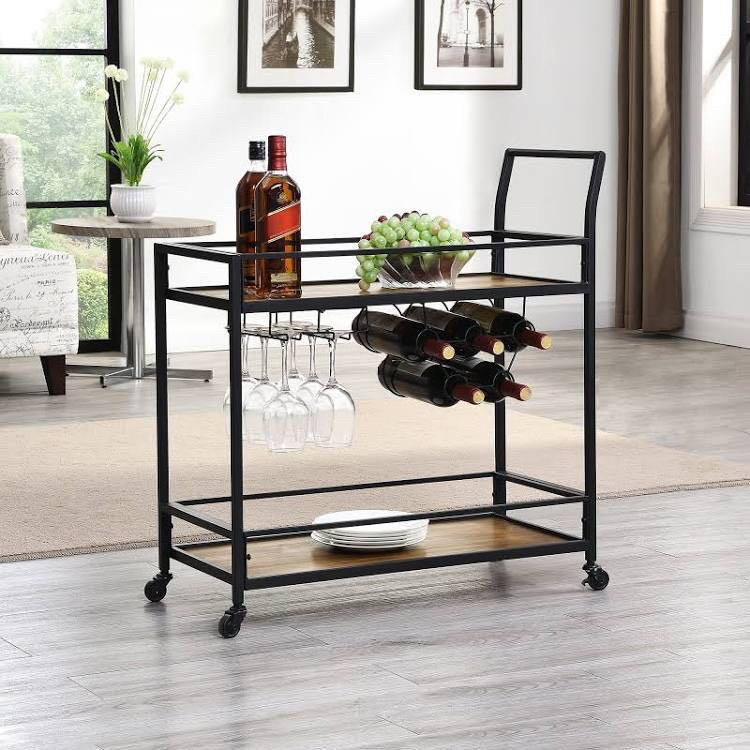 lot 5610 image: FirsTime & Co. Francesca Bar Cart - BlackWood