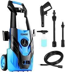 lot 5633 image: Pressure Washer TEANDE Electric Pressure Washer Portable Power Washer with Adjustable Spray Nozzle Foam Cannon High Pressure Hose for Driveways, Patios and Vehicles Cleaning