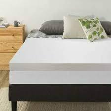 lot 4743 image: Best Price Mattress 4 Inch Memory Foam Mattress Topper with Cover Calming Gre...