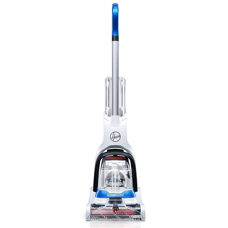 lot 8667 image: DAMAGED SEE PICS - Hoover - PowerDash Corded Upright Deep Cleaner - WhiteBlue