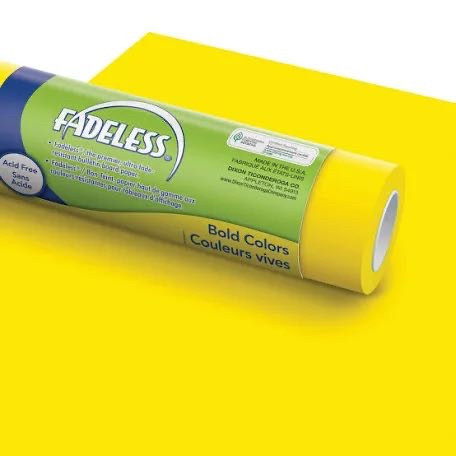 lot 8352 image: Pacon Fadeless Sulphite Acid-Free Art Paper Roll 50 lb 24 in X 60 ft Canary Yellow