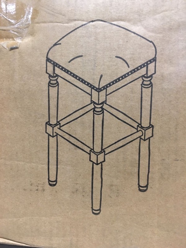lot 8456 image: Ball & Cast HSA-D007-26S Kitchen Counter Pub Height Barstool 26 Inch Seat Taupe
