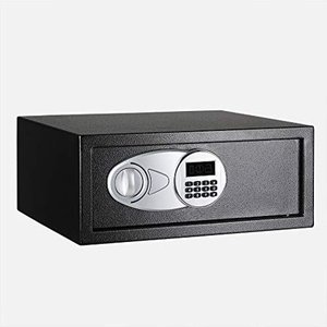 lot 38122 image: Steel, Security Safe Lock Box, Black - 0.7 Cubic Feet