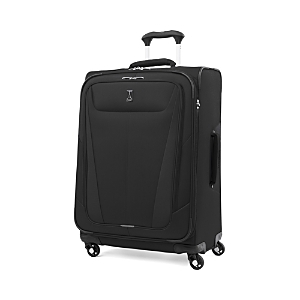 lot 38141 image: Travelpro Maxlite 5-Softside Expandable Spinner Wheel Luggage, Black, Checked-Medium 25-Inch