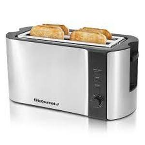 lot 38098 image: Elite Gourmet 4 Slice Stainless Steel Toaster