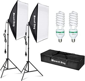 lot 2258 image: MOUNTDOG Softbox Lighting Kit Photography Studio Light