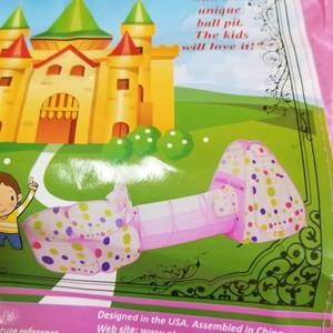 lot 2268 image: Playz 3Pc Tent Tunnel And Ball Pit Activity Set PL0192