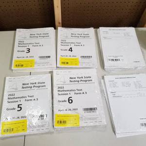 lot 2273 image: 2022 Mathematics Test Books Grades 3-6