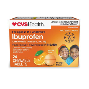 lot 2279 image: CVS Health Junior Strength Ibuprofen Orange Flavor Chewable Tablets 100 Mg, 24CT EXP 0922
