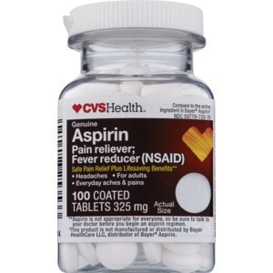 lot 2280 image: CVS Health Aspirin 325 mg Coated Tablets Regular Strength EXP 0623