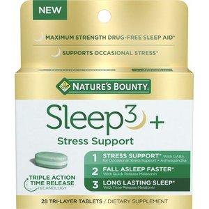 lot 2284 image: Natures Bounty Sleep3  Stress Support, 28 Tri-Layer Tablets EXP 0322