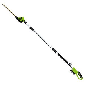 lot 3169 image: Earthwise LPHT12022 20 Cordless Electric 20 Volt Pole Hedge Trimmer (2Ah Battery and Charger Include)