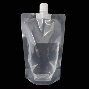 lot 3182 image: Approximately 75 Drink Pouches Disposable Plastic Drinking Flasks Packaging Bag wRotating Nozzle Hand-held Clear Smoothie Bags for Juice Milk Brewing Beer Storaging Liquid