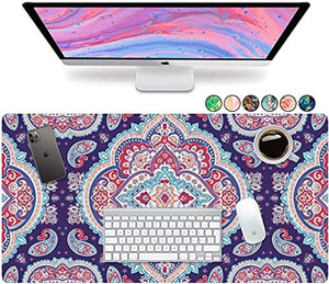 lot 3186 image: French Koko Large Mouse Pad, Desk Mat, Keyboard Pad, Desktop Home Office School Essentials College Cute Decor Big Extended Laptop Protector Computer Accessories Pretty Mousepad Women Girls XL print is different from stock photos