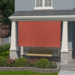 lot 3202 image: Coolaroo 6 x 6 Outdoor UV Blocking Cordless Solar Roller Shade Blind Terracotta