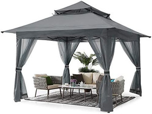 lot 3227 image: ABCCANOPY 13 x 13 Gazebo Style Outdoor Shelter Tent with Mosquito Net