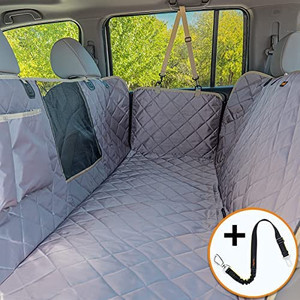 lot 3240 image: iBuddy Dog Car Seat Covers, Waterproof Dog Seat Cover for Back Seat with Mesh Window,Stain Resistant Dog Car Hammock, Nonslip Car Seat Covers for Dogs, Pet Car Seat Cover for CarSUVsTrucks