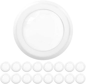 lot 3244 image: Sunco Lighting 16 Pack 56�� LED Disk Lights Flush Mount Ceiling Light Fixture Recessed 5000K Daylight, 100W Equivalent 15W, 1050LM, Dimmable Low Profile Surface Mount ETL & Energy Star Listed