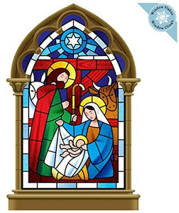 lot 3277 image: Window Clings - Nativity Window Clings Decorations - Reusable and Non-Adhesive Christmas Window Stickers - Holiday Window and Door Decor Decal slightly different from stock photo