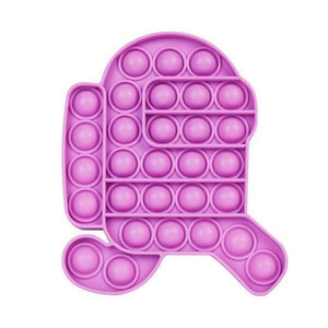 lot 6932 image: Push Pop Bubble Pop It Fidget Toy Among Us Run Purple