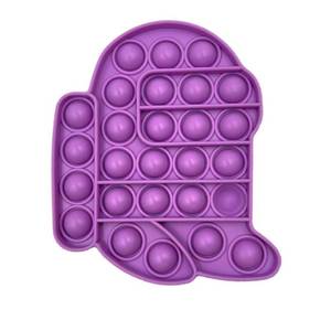 lot 6933 image: Push Pop Bubble Pop It Fidget Toy Among Us Sit Purple