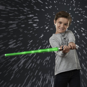 lot 6946 image: Star Wars Luke Skywalker Electronic Green Lightsaber, with Lights, Sounds PACK OF 2