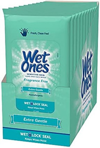 lot 6959 image: Wet Ones Sensitive Skin Hand Wipes, 20 Count (Pack Of 10)