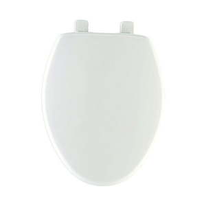 lot 7033 image: Mayfair Slow Close Elongated White Plastic Toilet Seat