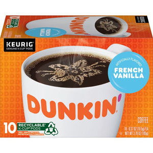lot 7655 image: Dunkin French Vanilla Flavored Coffee K-Cup Pods, 10 Count