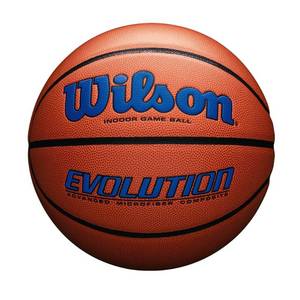lot 7659 image: Wilson Evolution Indoor Game Basketball, Royal, Official Size - 29.5