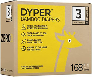 lot 7665 image: DYPER Bamboo Baby Diapers Size 3