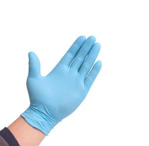 lot 7676 image: Synguard Nitrile Disposable Gloves Large Blue Powder Free 100 pk