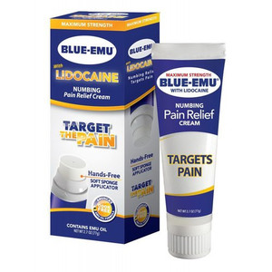 lot 7696 image: Blue-Emu Maximum Strength Pain Relief Cream With Lidocaine 2 pack