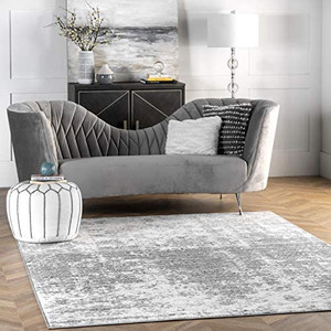 lot 7709 image: nuLOOM Misty Shades Deedra Area Rug, 4 x 6, Grey, 4 Feet x 6 Feet