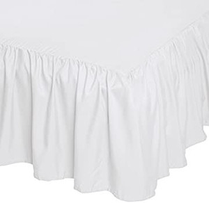 lot 7722 image: Amazon Basics Lightweight Ruffled Bed Skirt,