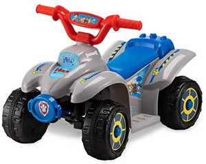 lot 7731 image: Kid Trax Nickelodeons Paw Patrol Toddler Quad Electric Ride On Toy, 18-30 Months, 6 Volt, Max Weight 44 lbs, BlueGrey